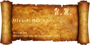 Ulrich Móric névjegykártya